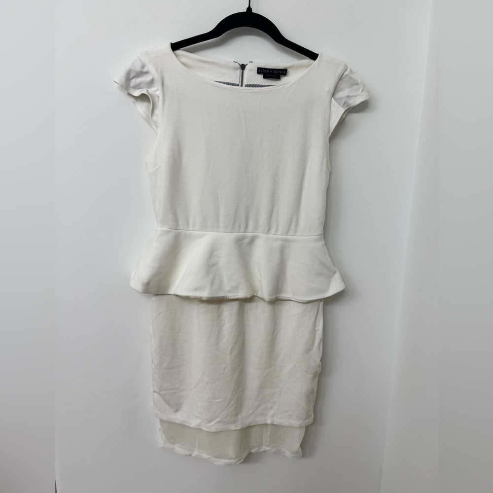 Alice + Olivia Peplum Midi Dress
